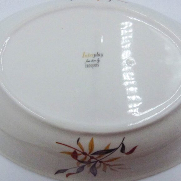 VTG Iroquois Woodvine Russell Wright Divided Covered Casserole Interplay MCM - Picture 7 of 9